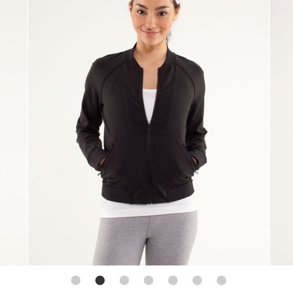lululemon athletica Jackets & Coats Black Lululemon Jacket W Mesh Stop Down The Back Poshmark